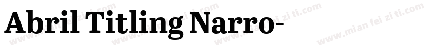 Abril Titling Narro字体转换